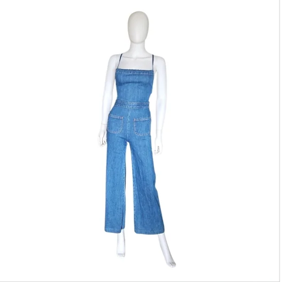 STONED IMMACULATEJean Genie Sleeveless Denim Jumpsuit in Size XS